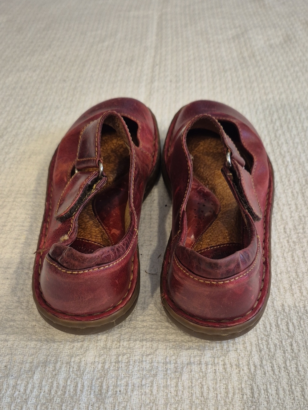 Born Burgundy Mary Jane Shoes Size 8.5 - Picture 4 of 10